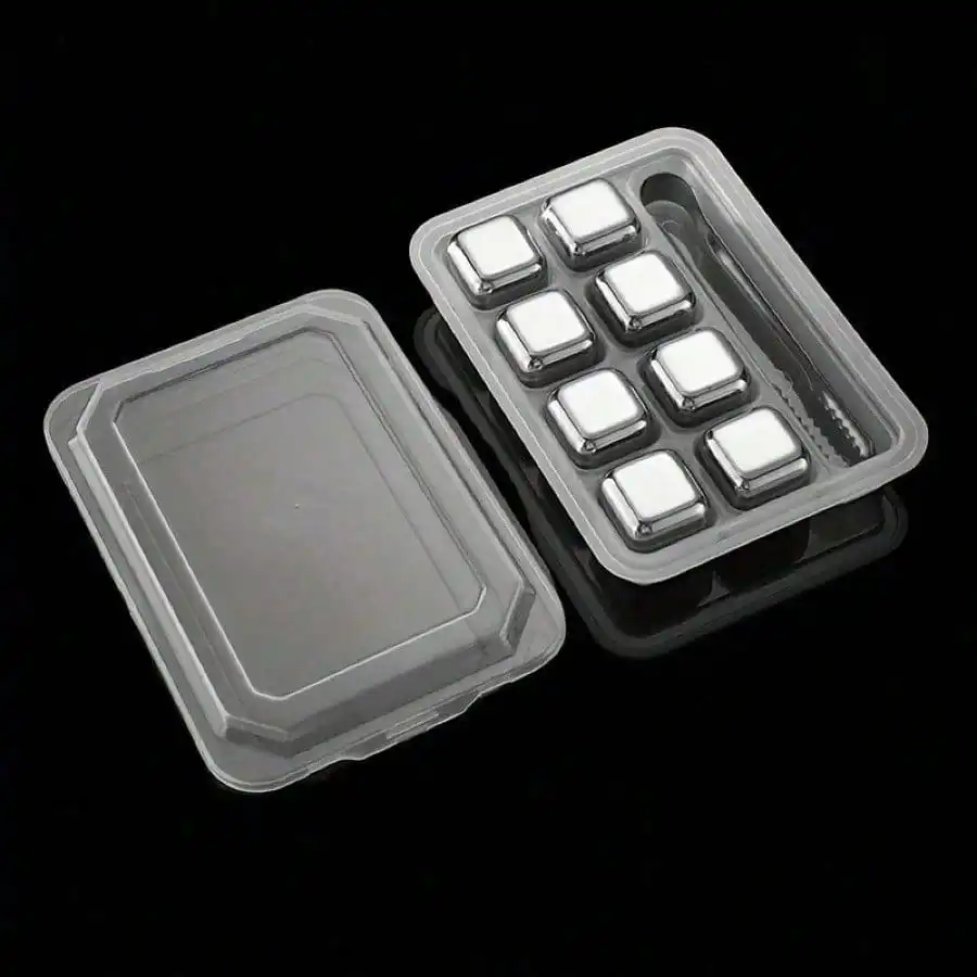 8pcs Stainless Steel Ice Cubes Set For Drinks - Reusable Chilling Stones Set With Tongs & Storage Box, For Handmade Ice, Whiskey Balls, And Cocktail Ice Cubes Wine Pearls, Drinks Cooler Set - Ideal For Handmade Ice
8pcs Stainless Steel Ice Cubes Set For Drinks - Reusable Chilling Stones Set With Tongs & Storage Box, For Handmade Ice, Whiskey Balls, And Cocktail Ice Cubes Wine Pearls, Drinks Cooler Set - Ideal For Handmade Ice