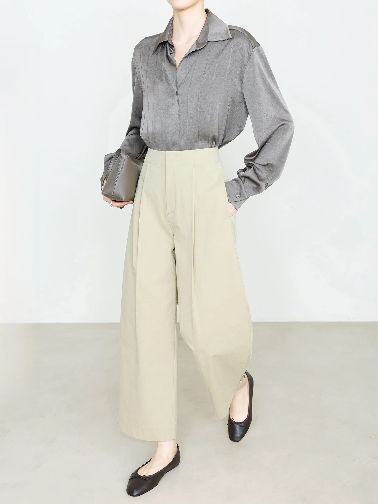 Summer Khaki Wide Leg Pants Women's Spring New Style Grandmother Pants ROW Style Minimalist Suit Pants High Waist Cotton Blend
Summer Khaki Wide Leg Pants Women's Spring New Style Grandmother Pants ROW Style Minimalist Suit Pants High Waist Cotton Blend