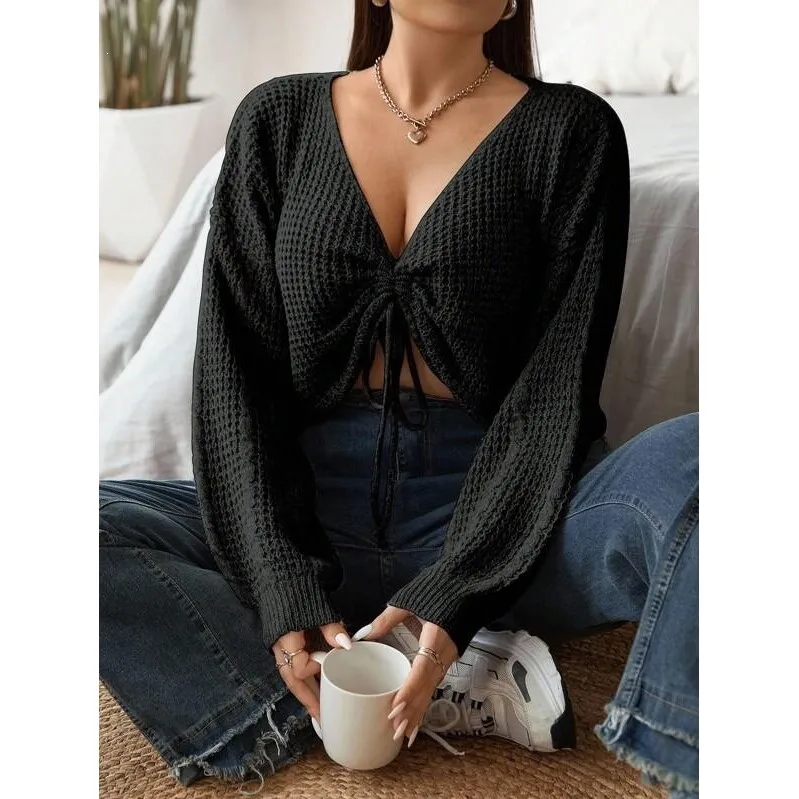 Drawstring Knit Sweater Women's Fashionable Cross-Border Knitted Sweater with Ties Spring 2026 Collection Online And In-Store
Drawstring Knit Sweater Women's Fashionable Cross-Border Knitted Sweater with Ties Spring 2026 Collection Online And In-Store