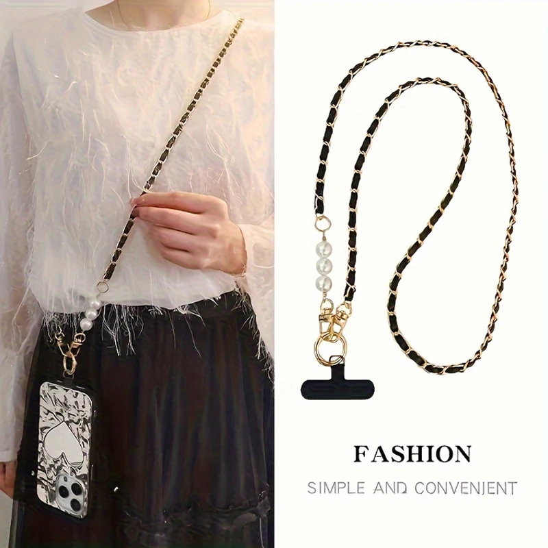 Crossbody Pearl Phone Lanyard Women Long Neck Strap Metal Chain Universal Phone Case Hanging Rope Fashion INS Style
Crossbody Pearl Phone Lanyard Women Long Neck Strap Metal Chain Universal Phone Case Hanging Rope Fashion INS Style