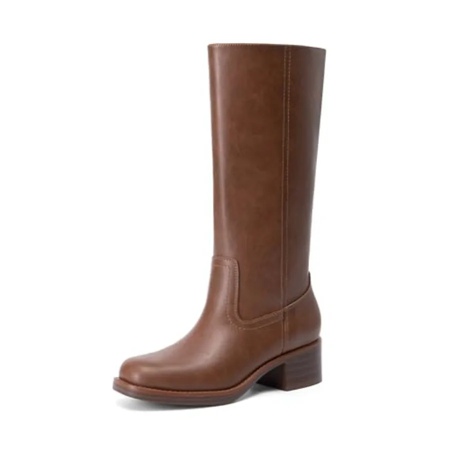 DREAM PAIRS Women's Mid Calf Riding Boots Square Toe Retro Banana Boots Chunky Block Heel Pull-On Fashion Boots
DREAM PAIRS Women's Mid Calf Riding Boots Square Toe Retro Banana Boots Chunky Block Heel Pull-On Fashion Boots