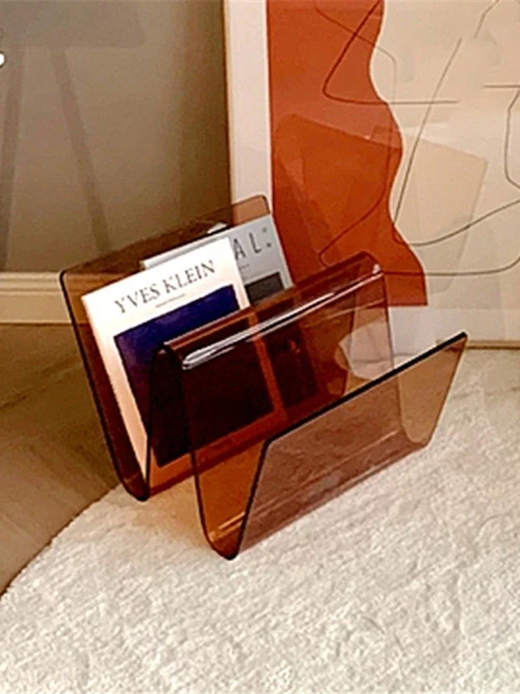 Nordic Book Rack Ins Creative Luxury Desktop Acrylic Transparent Bookshelf Design Curved Book Magazine Rack with Handle Ornament
Nordic Book Rack Ins Creative Luxury Desktop Acrylic Transparent Bookshelf Design Curved Book Magazine Rack with Handle Ornament