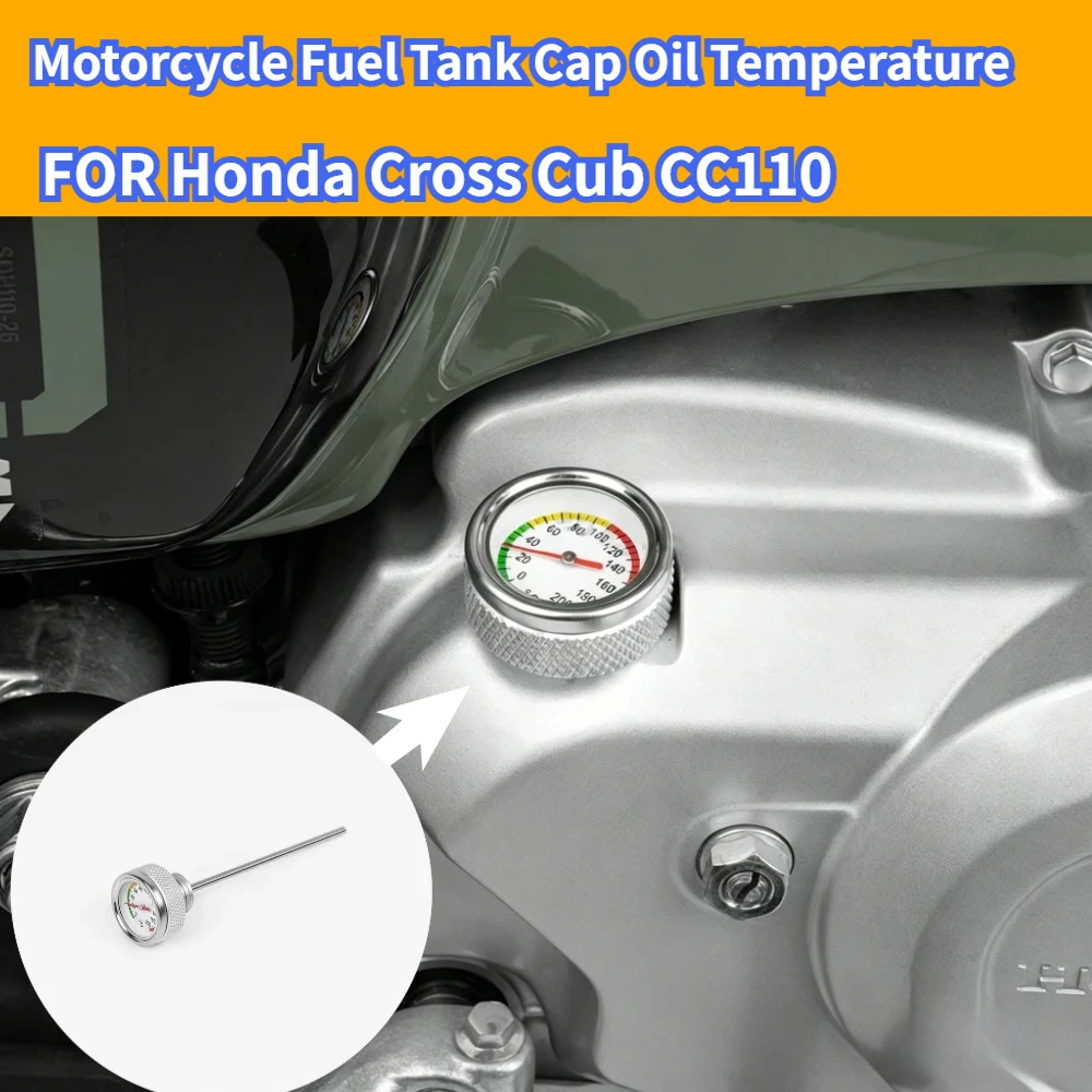 Motorcycle Fuel Tank Cap Oil Temperature Gauge Pointer Thermometer Cap FOR Honda Cross Cub CC110 CC 110 2021-2025
Motorcycle Fuel Tank Cap Oil Temperature Gauge Pointer Thermometer Cap FOR Honda Cross Cub CC110 CC 110 2021-2025