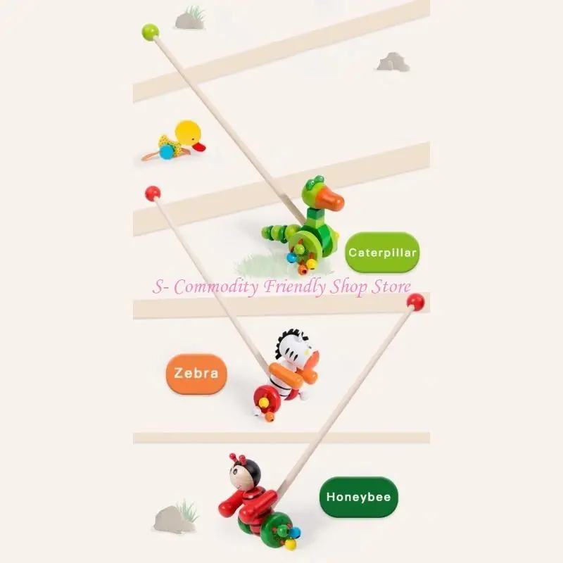 85AE Cartoon Baby Walking Toy Learning Walking Educational Waddling Toy Wooden Baby Push Walker
85AE Cartoon Baby Walking Toy Learning Walking Educational Waddling Toy Wooden Baby Push Walker