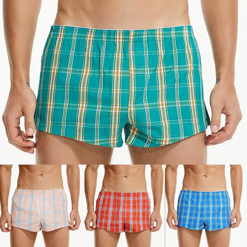 Mens Plaid Cotton Loose Briefs Sleep Pouch Underwear Male Comfortable Flats Shorts Trunks Swimwear Underpants
Mens Plaid Cotton Loose Briefs Sleep Pouch Underwear Male Comfortable Flats Shorts Trunks Swimwear Underpants