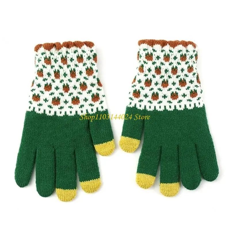 N5KE Stylish Flower Pattern Knitted Gloves For Women Teens Winter Outdoor Sport Windproof Cycling Skiing Warm Handwear
N5KE Stylish Flower Pattern Knitted Gloves For Women Teens Winter Outdoor Sport Windproof Cycling Skiing Warm Handwear