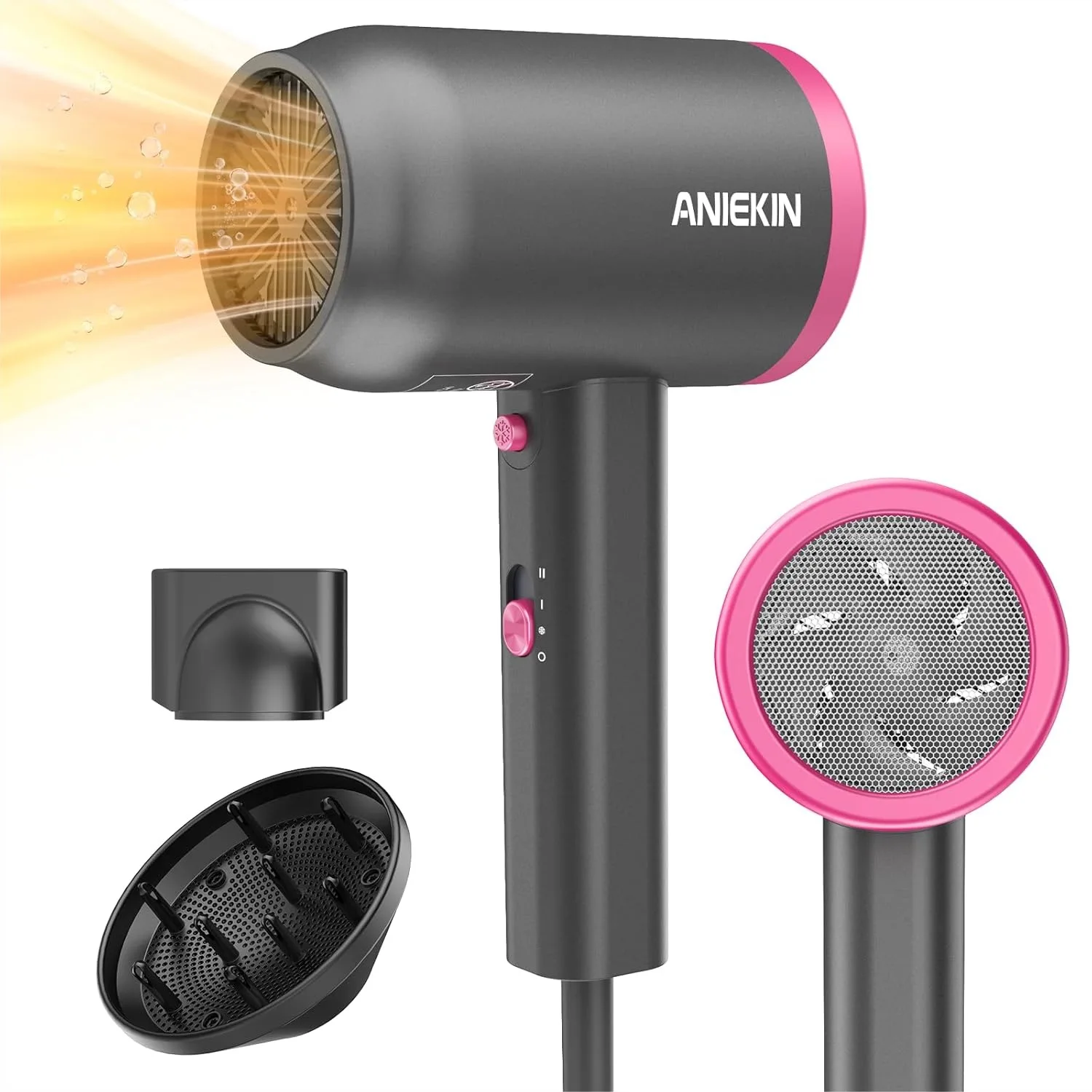 Hair Dryer 1875W Fast Drying Blow Dryer with Diffuser and Concentrator Lightweight for Women Men
Hair Dryer 1875W Fast Drying Blow Dryer with Diffuser and Concentrator Lightweight for Women Men