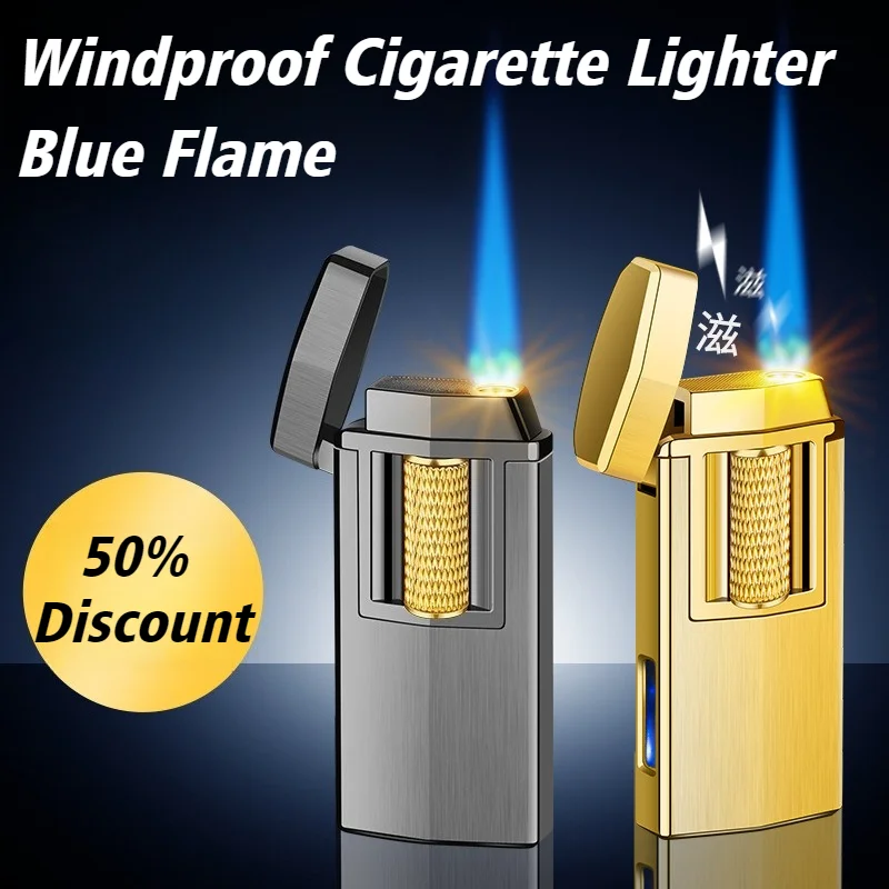Roller Switch Igniter Charging/Butane Inflatable Windproof Open Flame Lighter Blue Fire Cigarette Lighters & Smoking Accessories
Roller Switch Igniter Charging/Butane Inflatable Windproof Open Flame Lighter Blue Fire Cigarette Lighters & Smoking Accessories