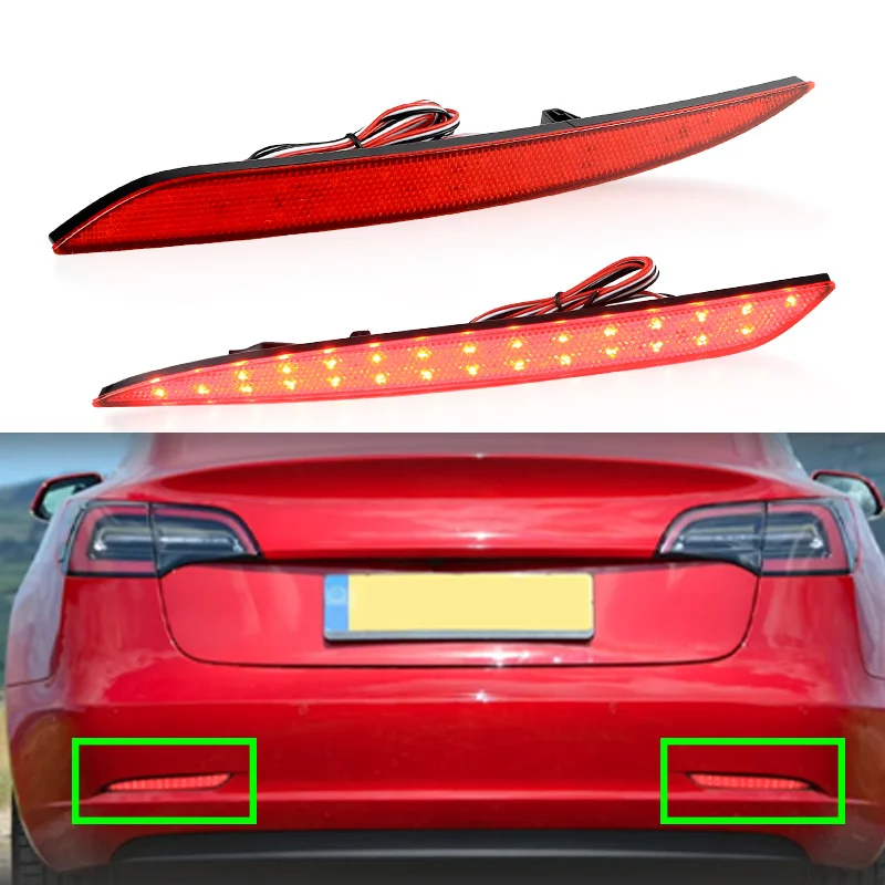 2PCS LED Car Rear Bumper Tail Light For Tesla Model Y 2021 2022 2023 Rear Bumper Brake Stop Lamp OEM# 1495817-00-C, 1495818-00-C
2PCS LED Car Rear Bumper Tail Light For Tesla Model Y 2021 2022 2023 Rear Bumper Brake Stop Lamp OEM# 1495817-00-C, 1495818-00-C
