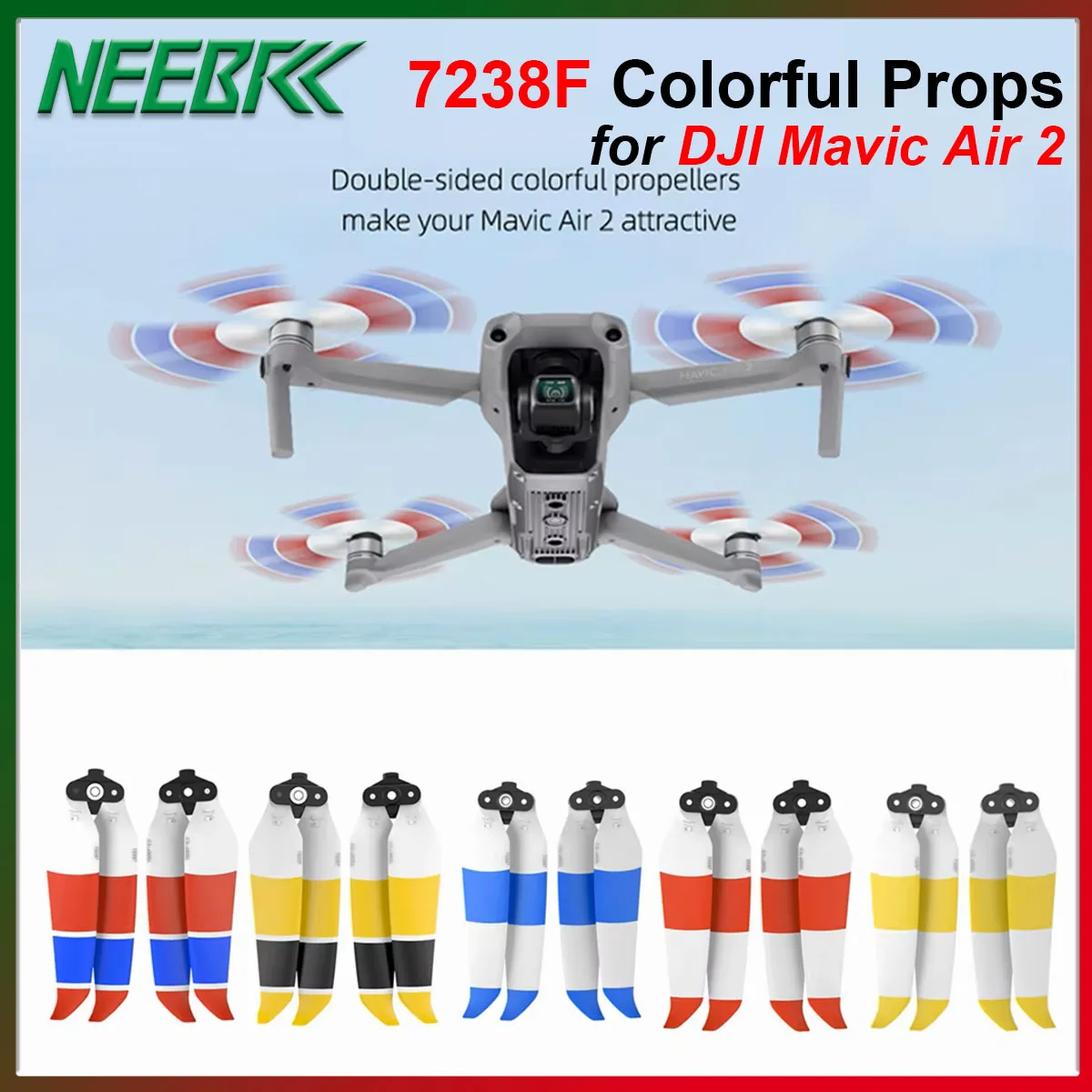 4PCS 7238F Low Noise Colorful Propeller for DJI Mavic Air 2 AIR 2S Wing Fan Quick Release Prop Drone Replacement Accessories
4PCS 7238F Low Noise Colorful Propeller for DJI Mavic Air 2 AIR 2S Wing Fan Quick Release Prop Drone Replacement Accessories