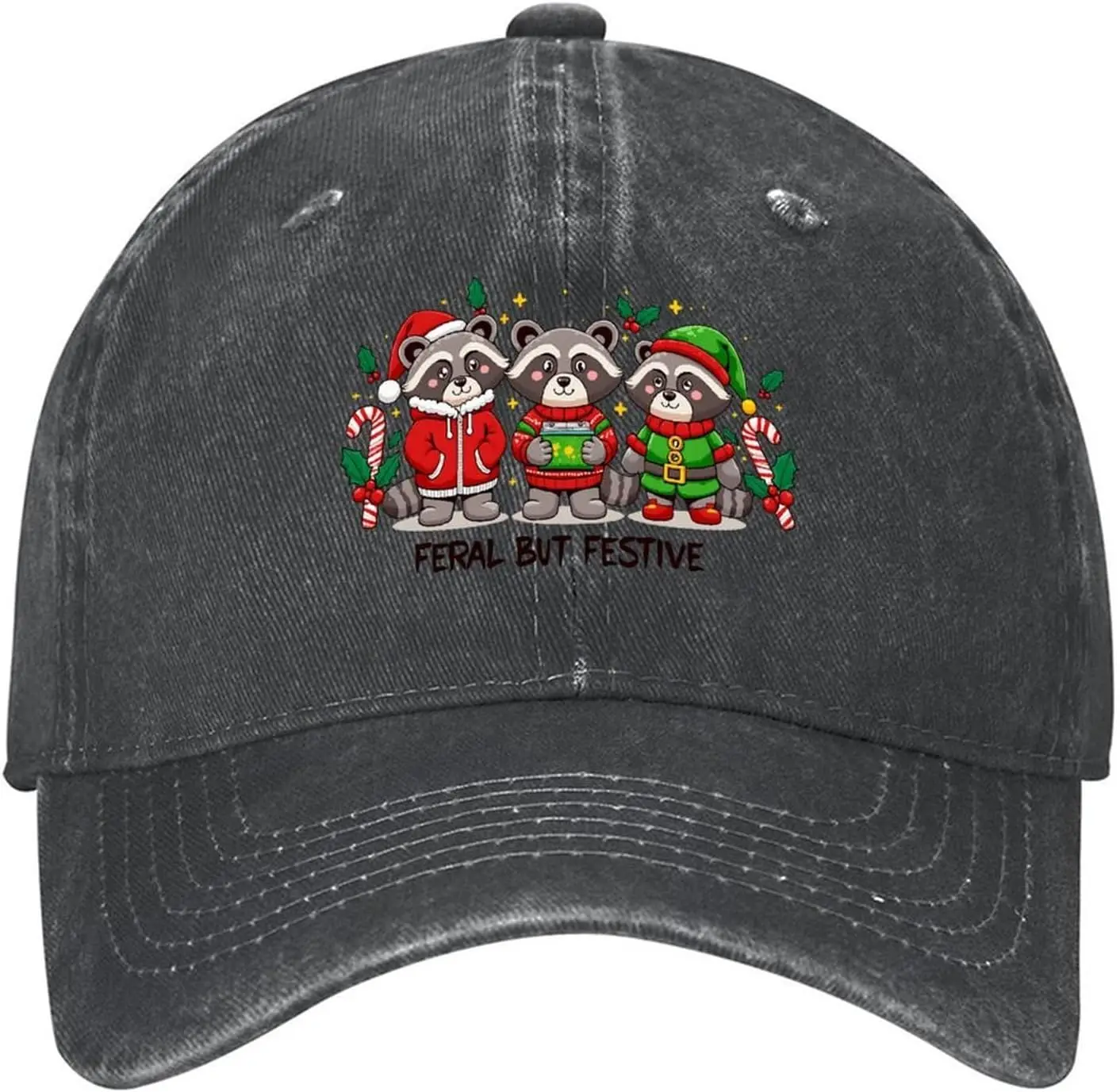 Феррал, но праздничные еноты, рождественская бейсболка, джинсовая регулируемая повседневная кепка унисекс
Феррал, но праздничные еноты, рождественская бейсболка, джинсовая регулируемая повседневная кепка унисекс