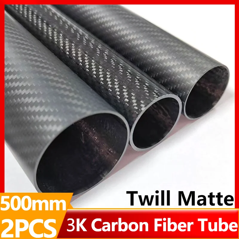 2PCS Twill Matte 3k Carbon Fiber Tube OD 20 22 24 26 28 30 32 34 35 38 40MM Length 500mm High-strength Hollow Carbon Fiber Tube
2PCS Twill Matte 3k Carbon Fiber Tube OD 20 22 24 26 28 30 32 34 35 38 40MM Length 500mm High-strength Hollow Carbon Fiber Tube