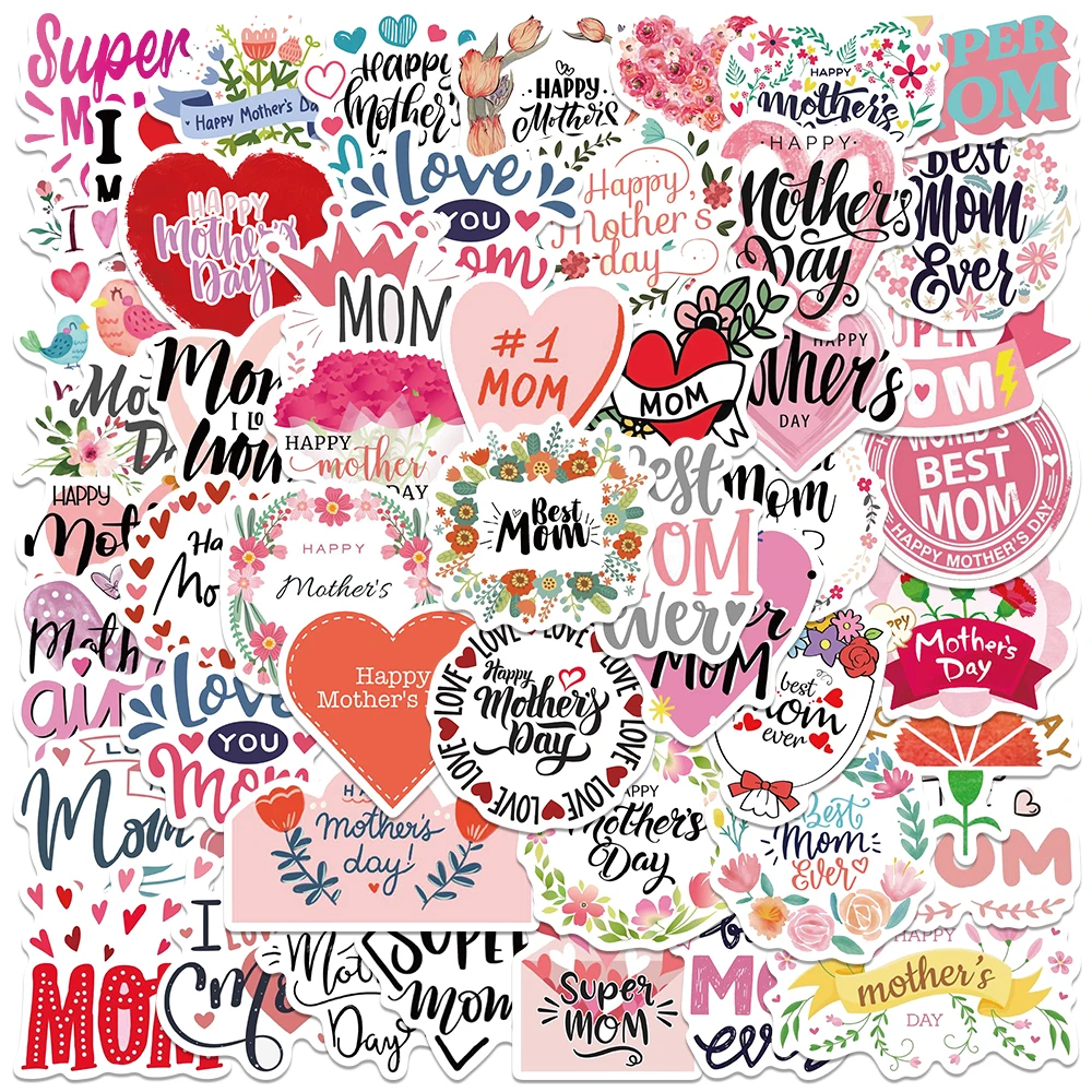 50pcs Cute Cartoon Mother's Day Stickers For Laptop Water Bottle Luggage Notebook Waterproof Graffiti Vinyl Phone Decals
50pcs Cute Cartoon Mother's Day Stickers For Laptop Water Bottle Luggage Notebook Waterproof Graffiti Vinyl Phone Decals