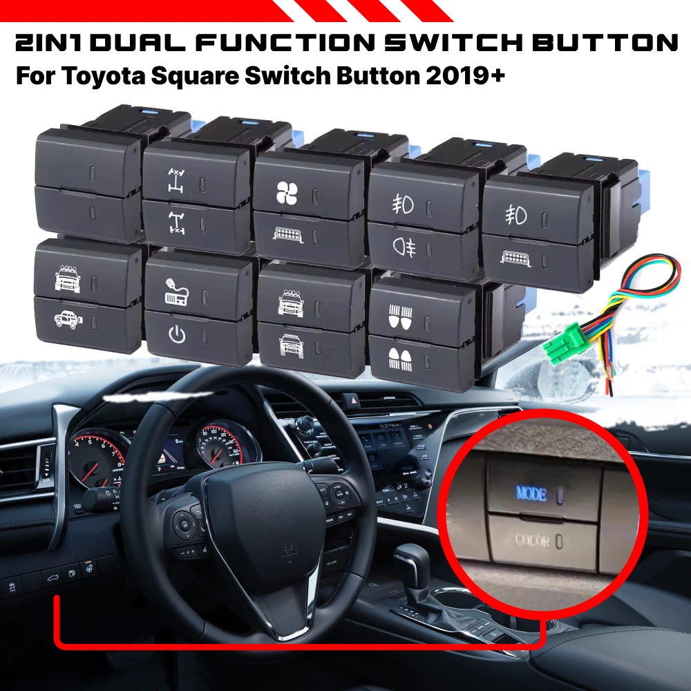 1pcs For Toyota Current Model Car LED Dual Switch Fog Light Music Differential Switch Button
1pcs For Toyota Current Model Car LED Dual Switch Fog Light Music Differential Switch Button