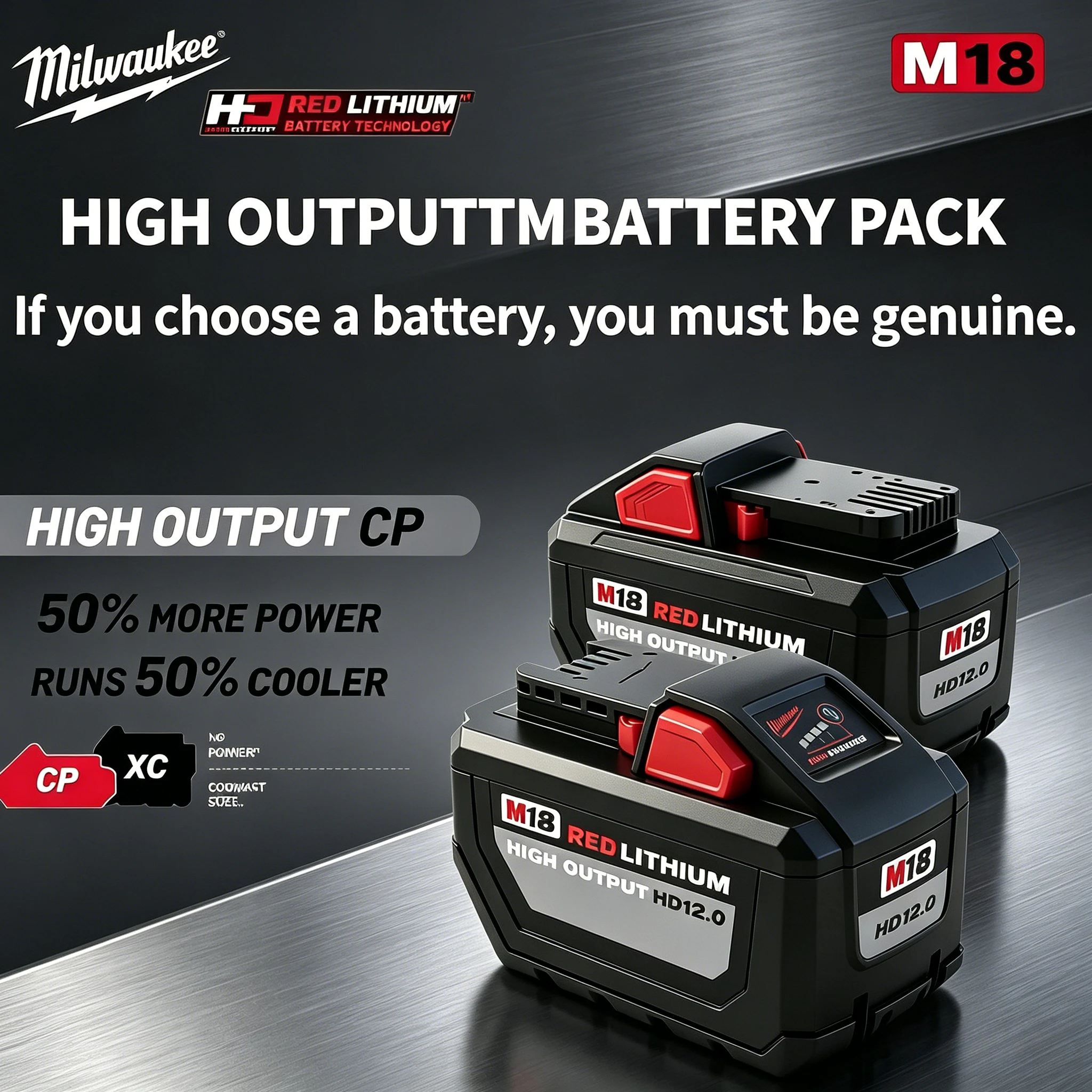 Original Milwaukee battery 12AH, high-energy long-lasting lithium battery, 18V M18HB12, M12-18FC high-speed charger 48-11-1850
Original Milwaukee battery 12AH, high-energy long-lasting lithium battery, 18V M18HB12, M12-18FC high-speed charger 48-11-1850