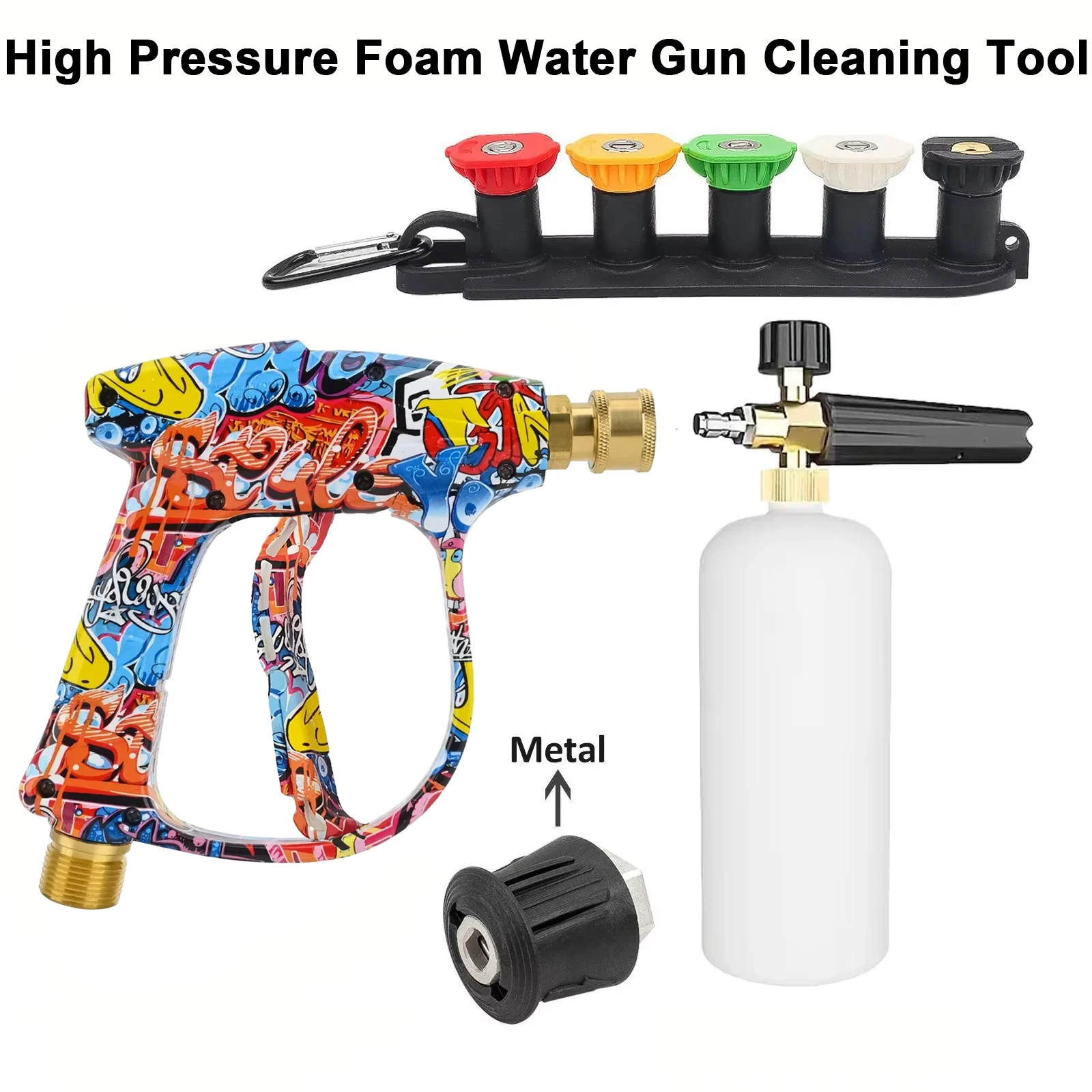 2175 PSI Graffiti Pressure Washer Gun - 1L Foam Cannon & 1/4" Quick Connect Adapter compatible Karcher/Lavor/Bosch
2175 PSI Graffiti Pressure Washer Gun - 1L Foam Cannon & 1/4" Quick Connect Adapter compatible Karcher/Lavor/Bosch