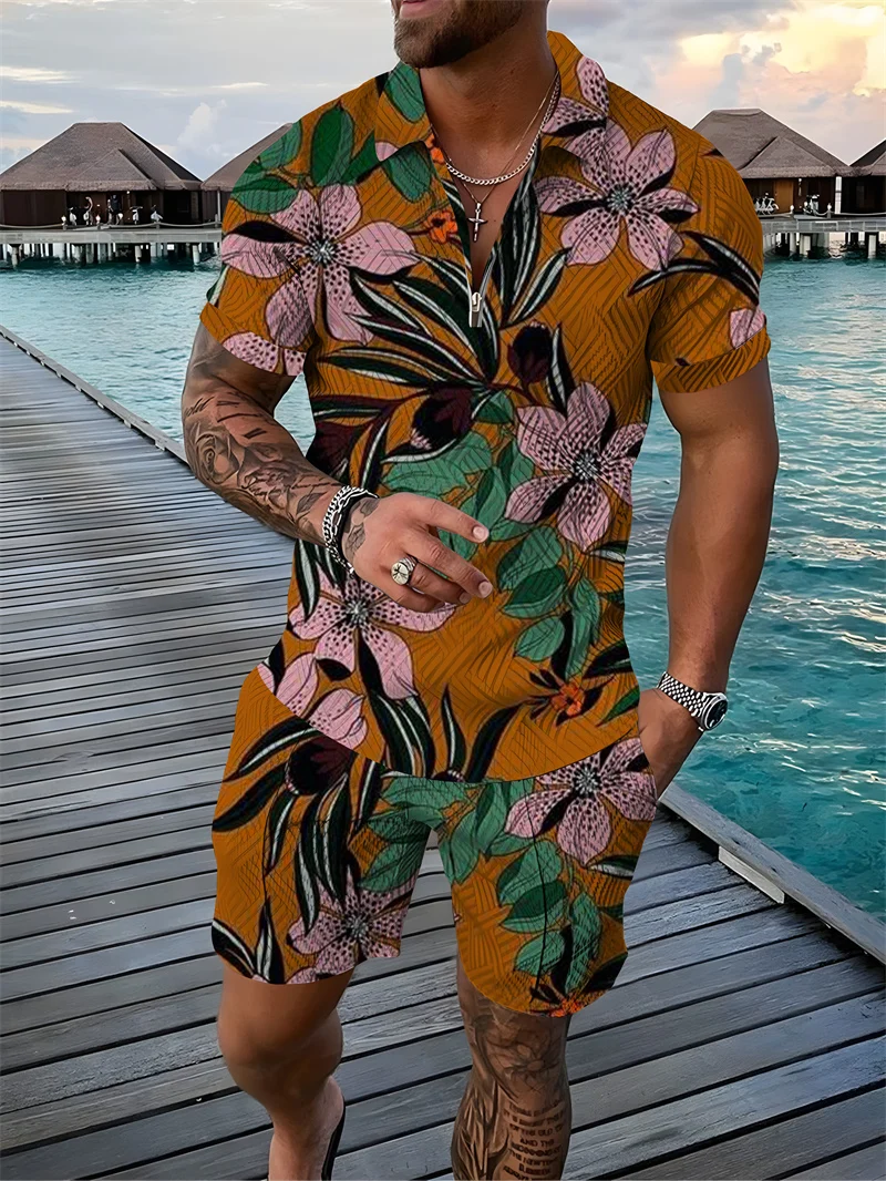 Men's Casual Fashion Flower Parrot 3D Print Polo Shirts Shorts Sets Floral Oversized Short Sleeve Shirt Pants Set Suits Clothing
Men's Casual Fashion Flower Parrot 3D Print Polo Shirts Shorts Sets Floral Oversized Short Sleeve Shirt Pants Set Suits Clothing