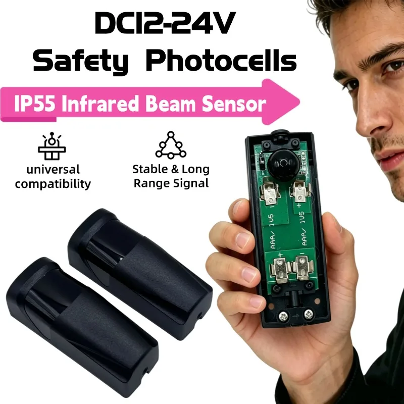 Motion Sensor Photocell Garage Door Infrared Sensor DC12V-24V For Sliding Gate Ir Barrier ,Safe Automated Gate