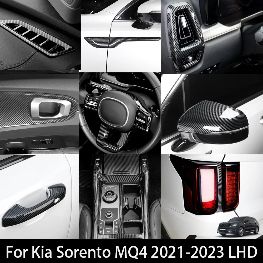 Для Kia Sorento MQ4 2021-2023 тюнинг углеродное волокно, центральная консоль, кнопка окна, воздушная средняя вентиляционная крышка, накладка двери, аксессуары с левым рулем
Для Kia Sorento MQ4 2021-2023 тюнинг углеродное волокно, центральная консоль, кнопка окна, воздушная средняя вентиляционная крышка, накладка двери, аксессуары с левым рулем