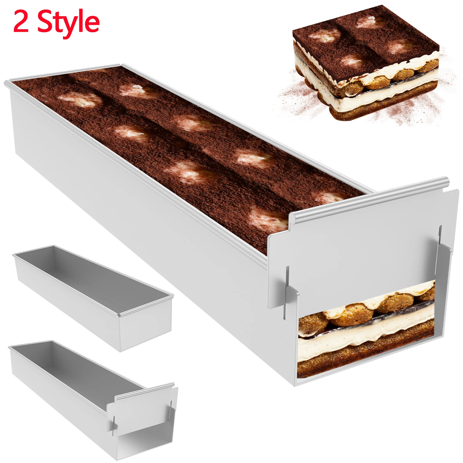 Rectangle Aluminum alloy Cake Pan Nonstick Tiramisu Toast boxes Bread Loaf Pan cake mold baking tool Dessert Making Cheesecake
Rectangle Aluminum alloy Cake Pan Nonstick Tiramisu Toast boxes Bread Loaf Pan cake mold baking tool Dessert Making Cheesecake