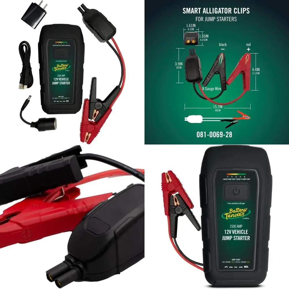 Литиевый стартер мощностью 1500 АП — портативная электростанция 12000 мАч — аварийный стробоскоп со светодиодным фонариком — 3 порта быстрой зарядки через USB —
Литиевый стартер мощностью 1500 АП — портативная электростанция 12000 мАч — аварийный стробоскоп со светодиодным фонариком — 3 порта быстрой зарядки через USB —