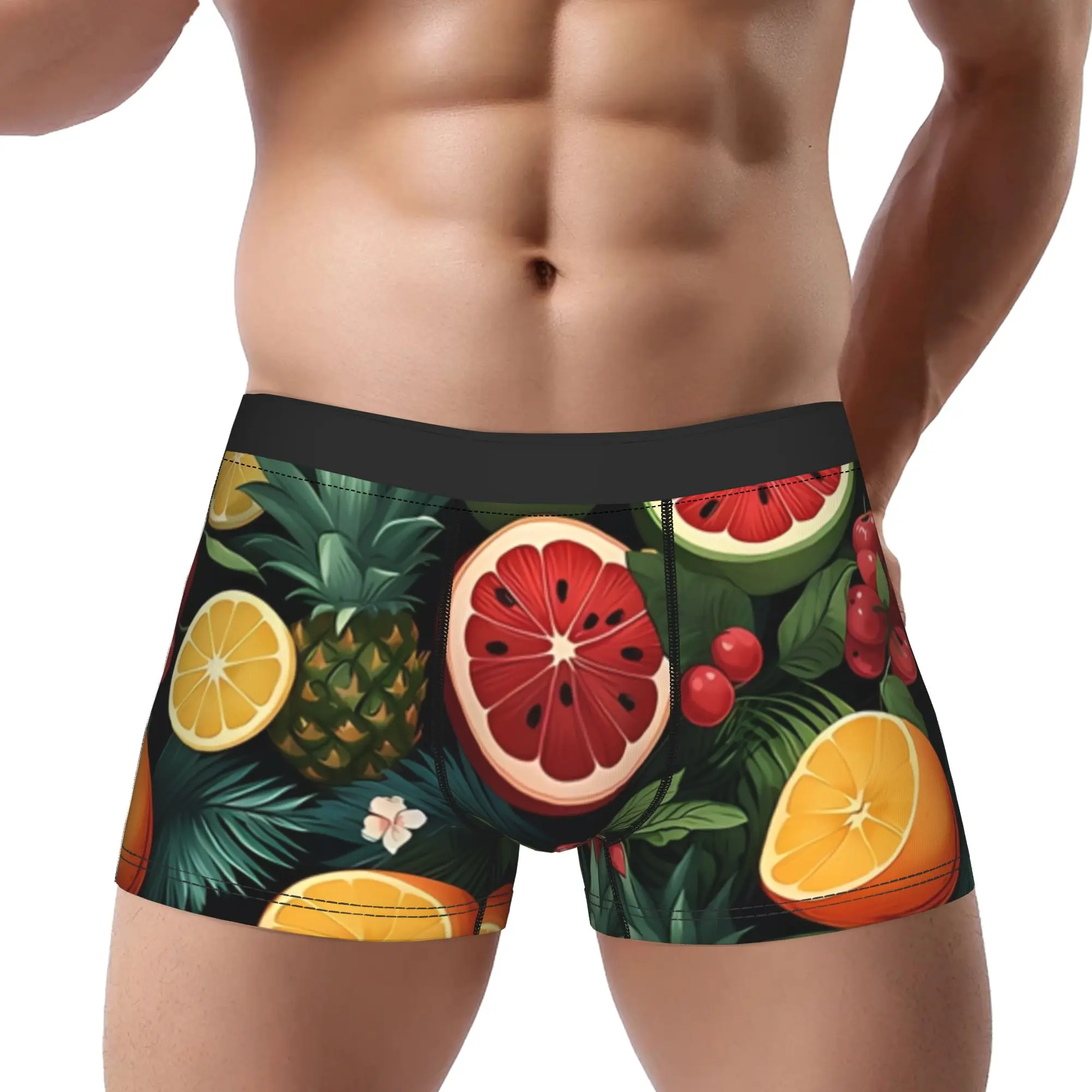 Бесшовные трусы с узором в виде тропических фруктов, мужские трусы, удобные шорты, боксеры
Бесшовные трусы с узором в виде тропических фруктов, мужские трусы, удобные шорты, боксеры