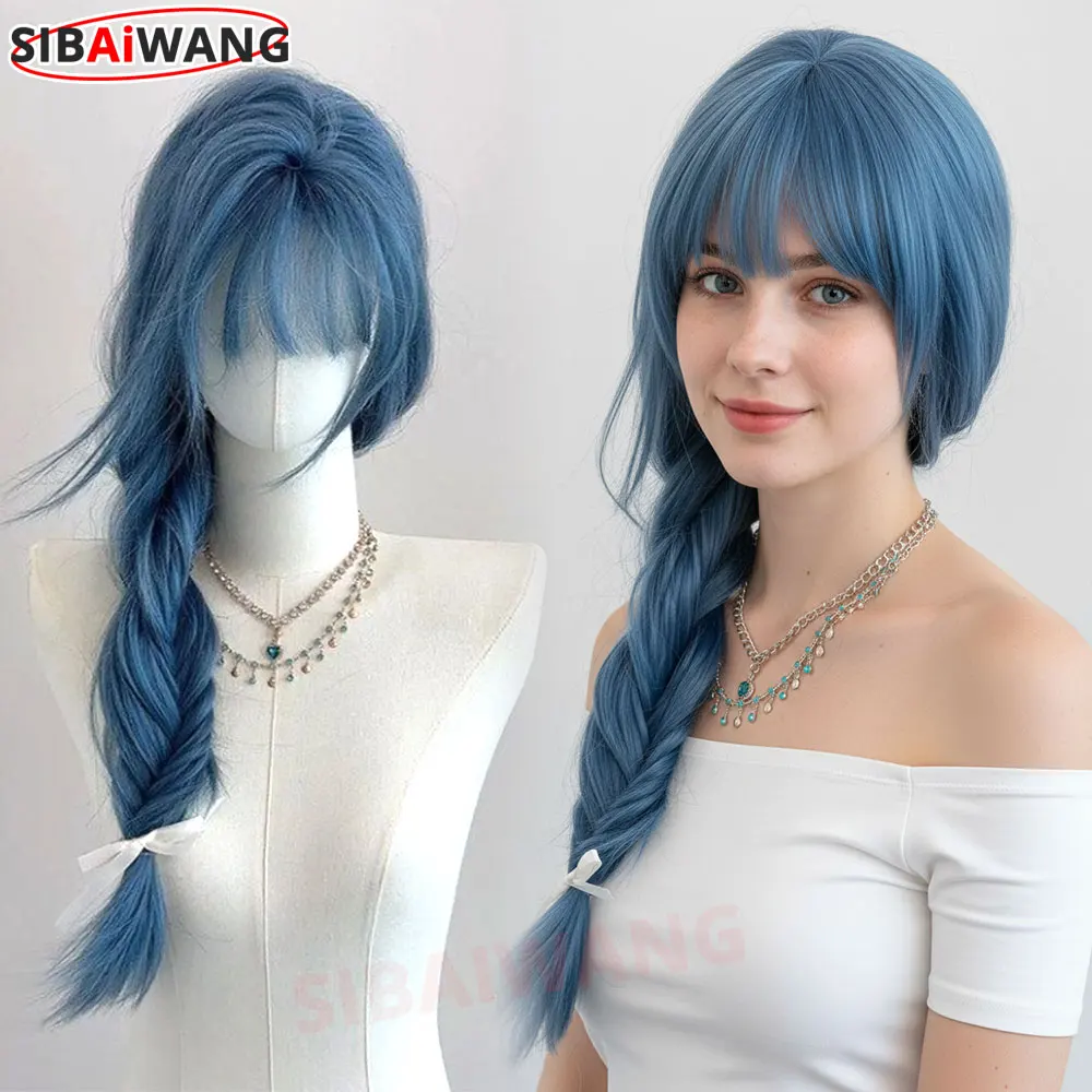 High Quality Blue Synthetic Wigs With Bangs For Women Straight Layered Cosplay Wigs Heat Resistant Natural Hair party Daily Use
High Quality Blue Synthetic Wigs With Bangs For Women Straight Layered Cosplay Wigs Heat Resistant Natural Hair party Daily Use