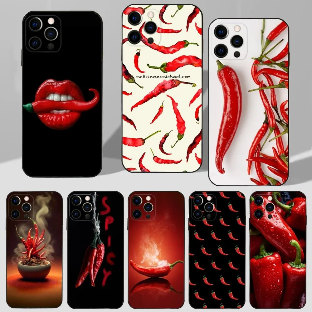 Pattern Red Chilli Pepper Phone Case For iPhone 16,15,14,13,12,11 Plus,Pro Max,XS,X,XR,SE,Mini,8,7 Soft Silicone Black Cover
Pattern Red Chilli Pepper Phone Case For iPhone 16,15,14,13,12,11 Plus,Pro Max,XS,X,XR,SE,Mini,8,7 Soft Silicone Black Cover