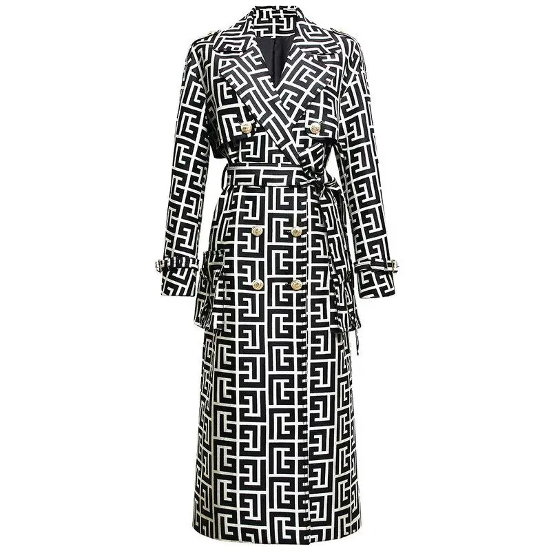 Elegant Lady's Long Coat Hepburn Style Floral Embroidery Belted Commute High End Windbreaker Women's Straight Cut Spring Fashion
Elegant Lady's Long Coat Hepburn Style Floral Embroidery Belted Commute High End Windbreaker Women's Straight Cut Spring Fashion