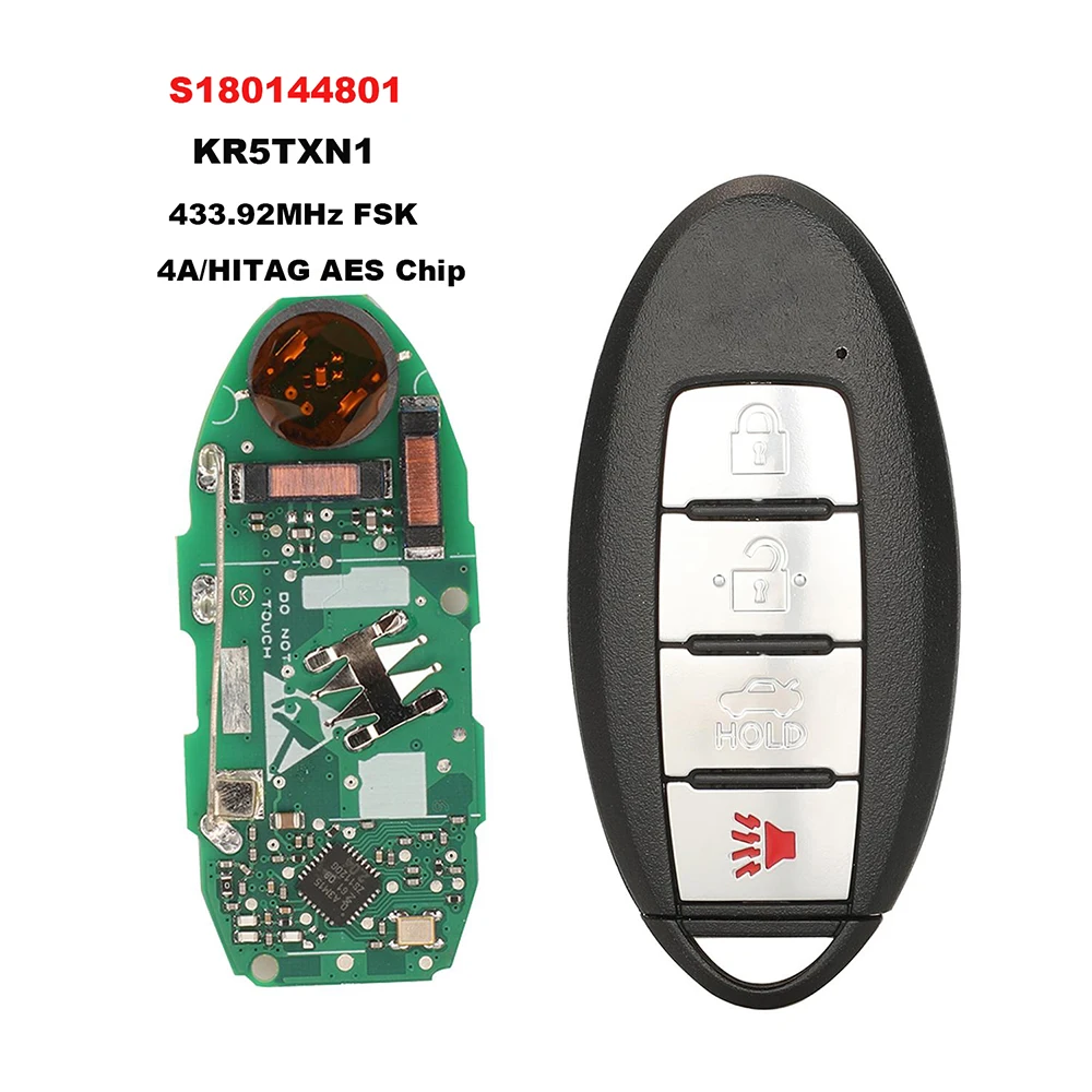 jingyuqin New Remote Car Key S180144801 KR5TXN1 For Nissan Altima Versa 2019 2020 -433.92MHz -4A Chip FSK Alarm Smart With Blade
jingyuqin New Remote Car Key S180144801 KR5TXN1 For Nissan Altima Versa 2019 2020 -433.92MHz -4A Chip FSK Alarm Smart With Blade