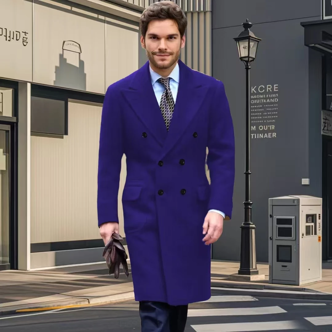 long coat men Men's double-breasted long coat Pointed collar double-breasted high end men's clothing Coarse woolen fabrics
long coat men Men's double-breasted long coat Pointed collar double-breasted high end men's clothing Coarse woolen fabrics