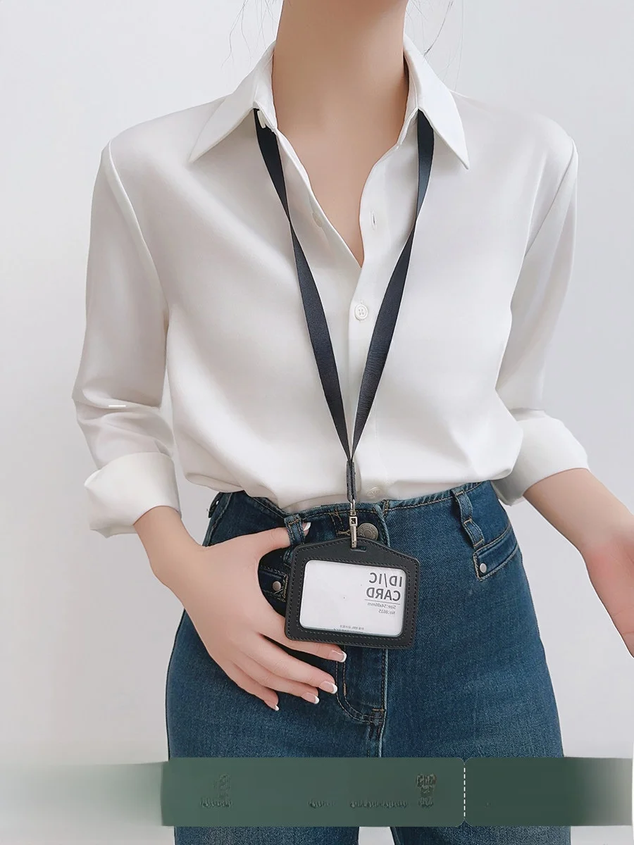 XALI Classic White Satin irt Women's Profional Interview Clothing Commute Sle Long Sve Formal OL Top
XALI Classic White Satin irt Women's Profional Interview Clothing Commute Sle Long Sve Formal OL Top