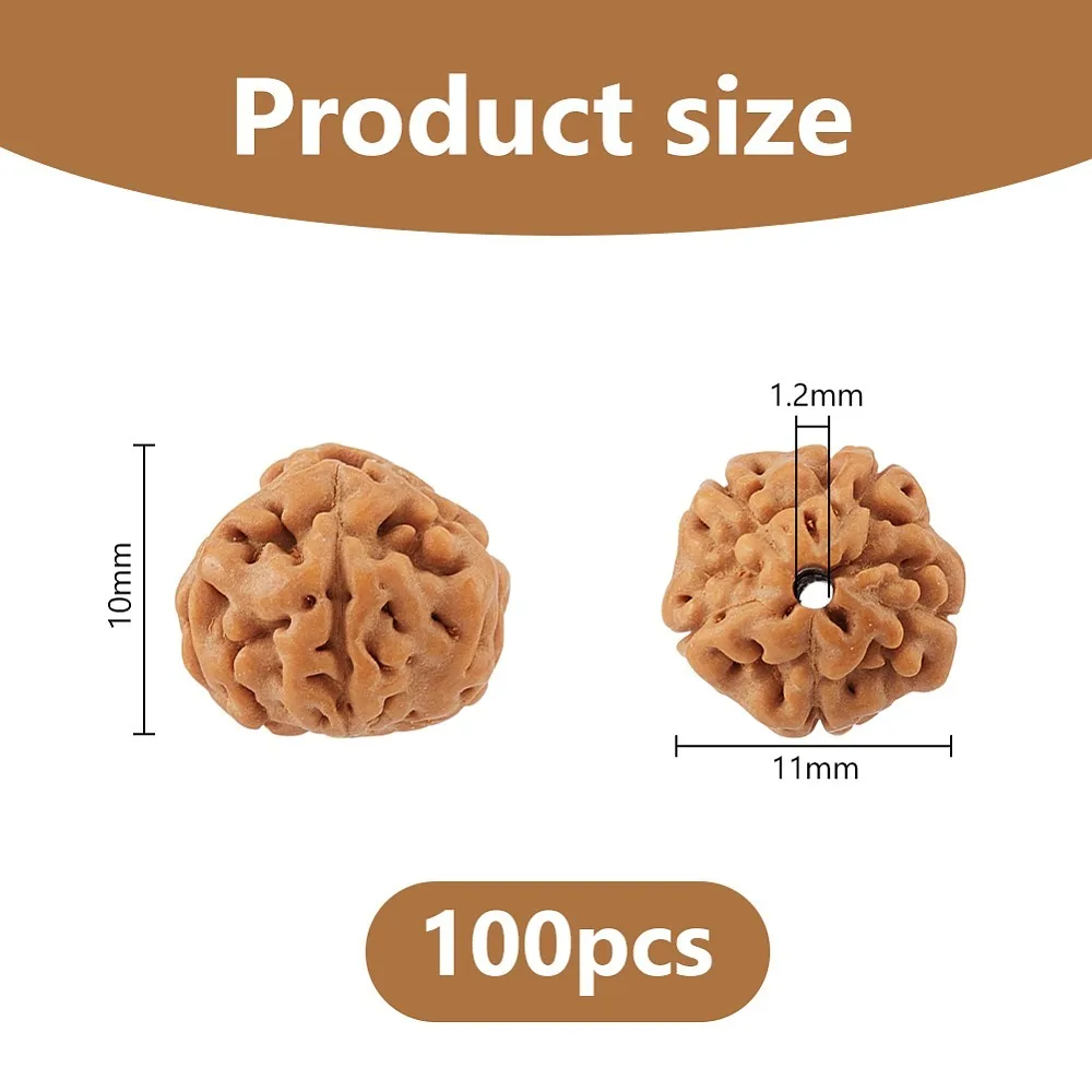 100Pcs Rudraksha Mala Beads Saddle Brown 9.5~10x10.5~11mm Hole: 1.2mm
100Pcs Rudraksha Mala Beads Saddle Brown 9.5~10x10.5~11mm Hole: 1.2mm