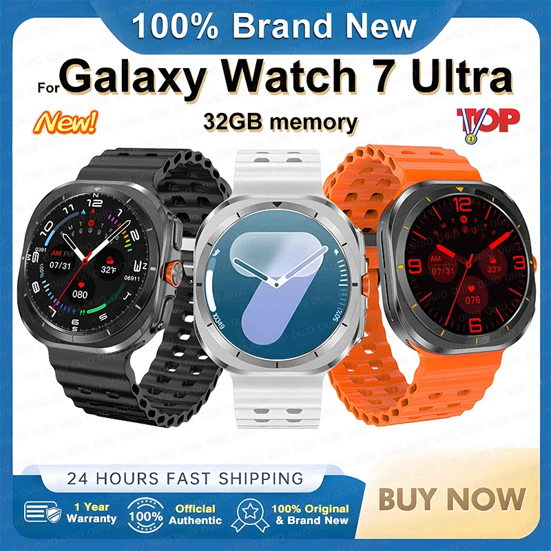 Новые умные часы Galaxy Watch 7 Ultra, 1,5-дюймовый AMOLED-экран, 32 ГБ, память GPS NFC, мужской фитнес-трекер, умный браслет для здоровья для Samsung
Новые умные часы Galaxy Watch 7 Ultra, 1,5-дюймовый AMOLED-экран, 32 ГБ, память GPS NFC, мужской фитнес-трекер, умный браслет для здоровья для Samsung