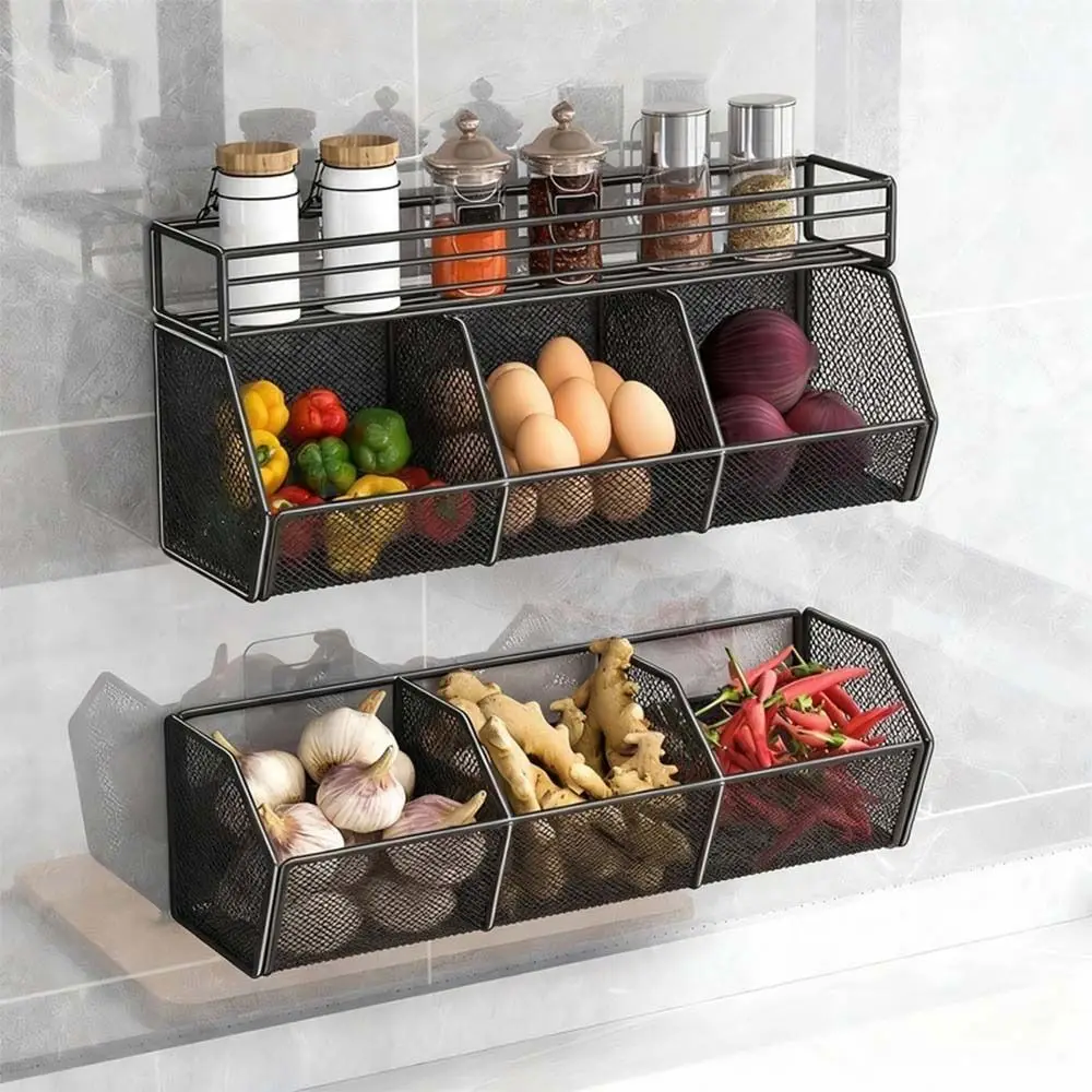 Настенная кухонная корзина для хранения без перфорации, корзина для дренажа овощей из углеродистой стали, сетка, стойка для лука, имбиря и чеснока
Настенная кухонная корзина для хранения без перфорации, корзина для дренажа овощей из углеродистой стали, сетка, стойка для лука, имбиря и чеснока