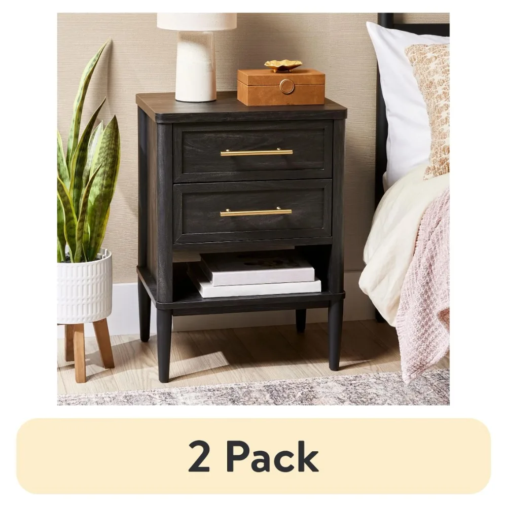 (2 pack) Oaklee 2-Drawer Nightstand, Charcoal Finish, suitable for bedroom, corridors, living rooms
(2 pack) Oaklee 2-Drawer Nightstand, Charcoal Finish, suitable for bedroom, corridors, living rooms