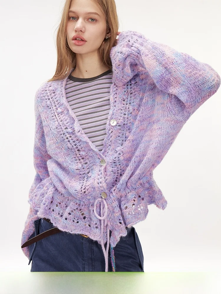 DNT Retro Gradient Dyed Elastic Drawstring Sweater Hollow Knitted Women's Fashion Soft Polyester Fiber Long Sleeve V-Neck Car...
DNT Retro Gradient Dyed Elastic Drawstring Sweater Hollow Knitted Women's Fashion Soft Polyester Fiber Long Sleeve V-Neck Car...