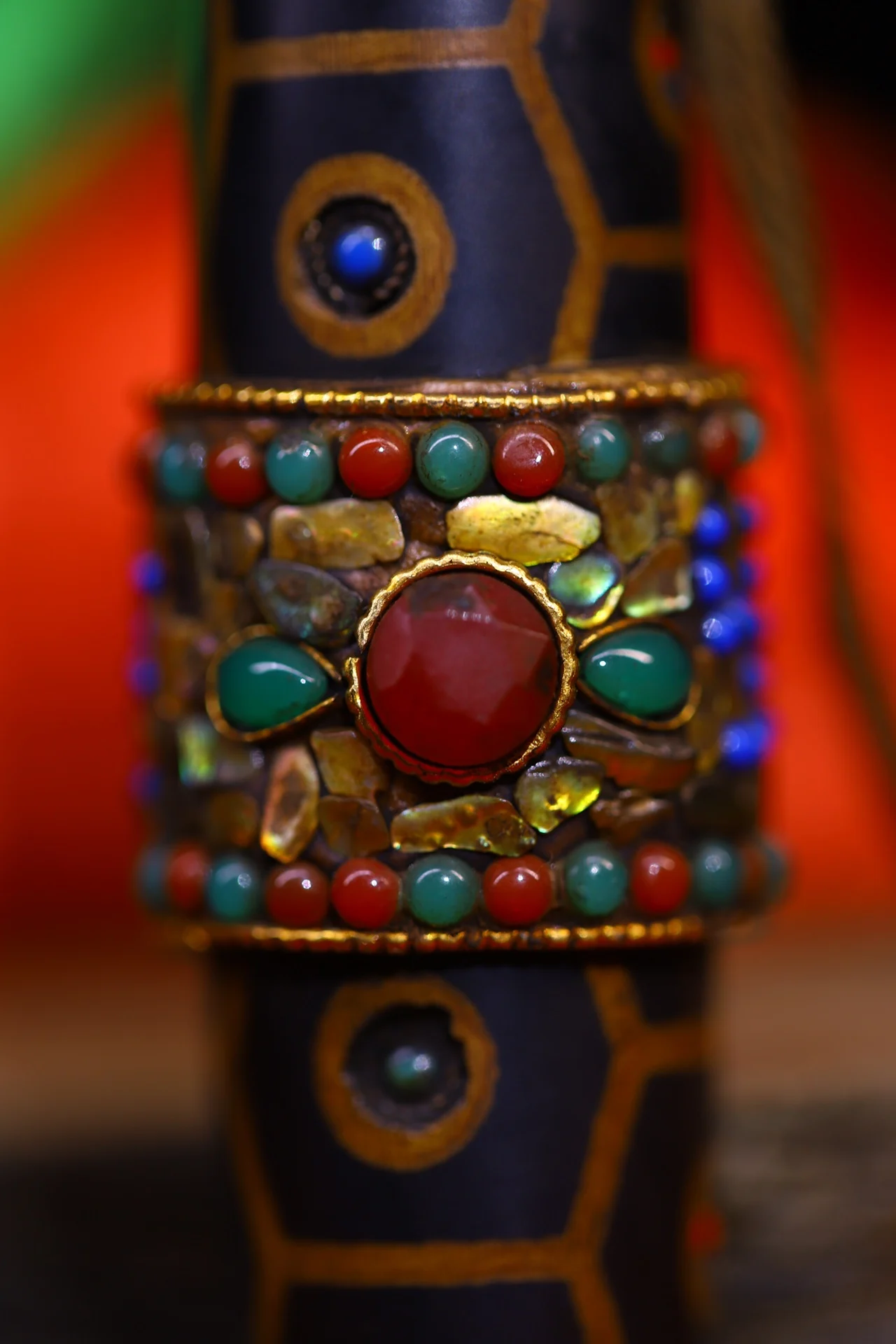 5"Tibetan Temple Collection Old Natural Agate Mosaic Gem gZi Beads Shell Buddha Beads Pendant Amulet Dharma Town house
5"Tibetan Temple Collection Old Natural Agate Mosaic Gem gZi Beads Shell Buddha Beads Pendant Amulet Dharma Town house