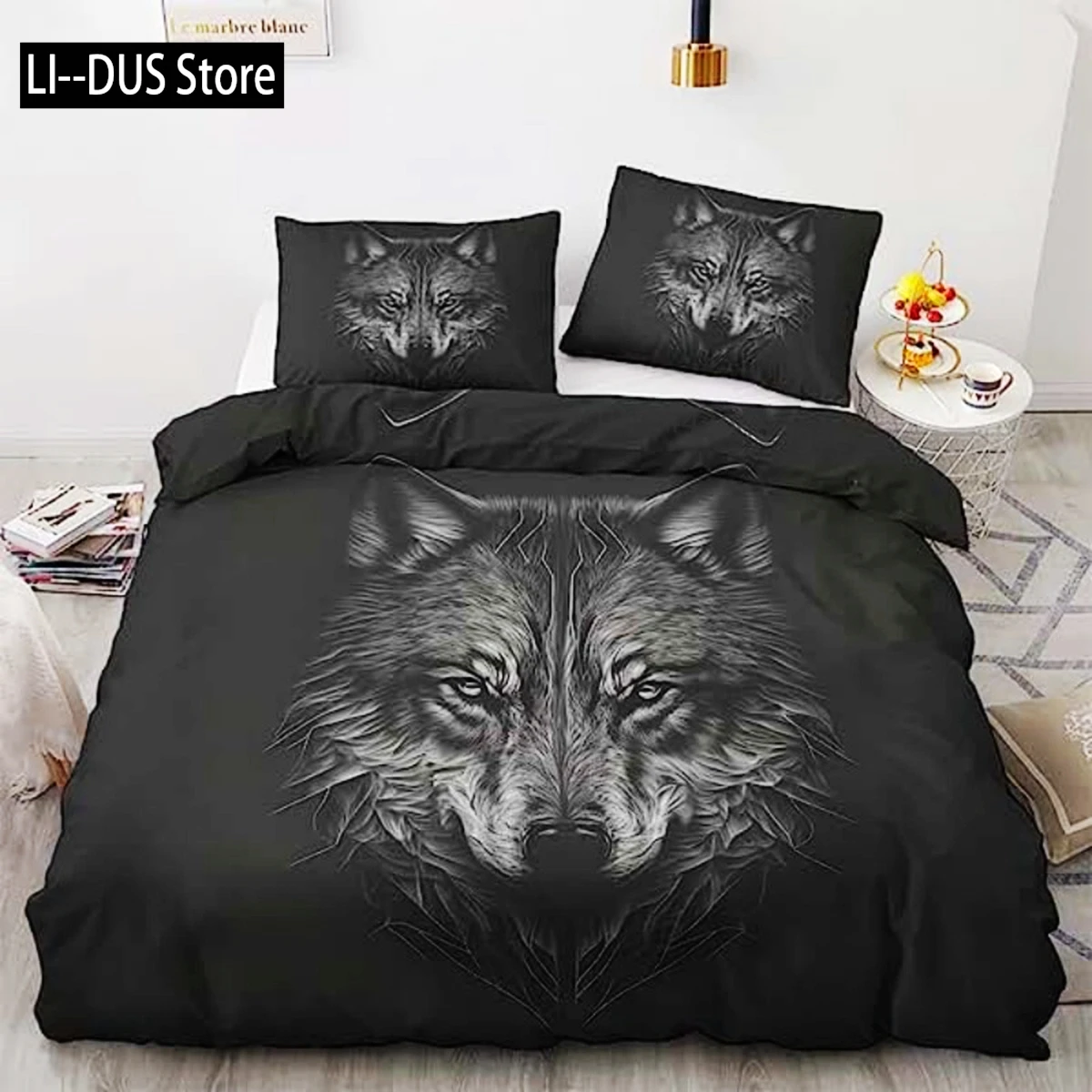 Duvet Cover Black White Wolf Animal 3D Bedding Set For Adult Kids Bedroom Decorations Soft Microfiber Exotic Style Comforter
Duvet Cover Black White Wolf Animal 3D Bedding Set For Adult Kids Bedroom Decorations Soft Microfiber Exotic Style Comforter