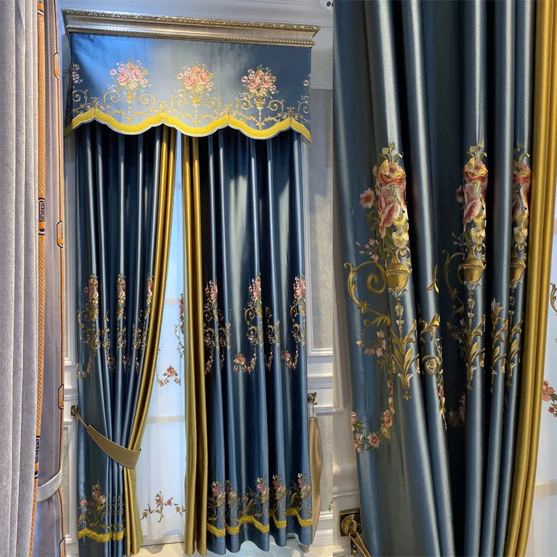 Nordic Luxury Living Room Bedroom Dining Room Curtain Frangipani European Style Mosaic Imitation Silk Embroidered Curtain
Nordic Luxury Living Room Bedroom Dining Room Curtain Frangipani European Style Mosaic Imitation Silk Embroidered Curtain