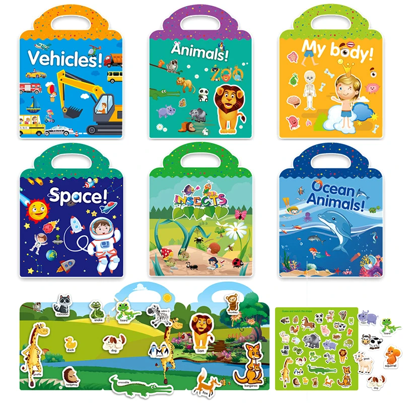 New Kids Scene Stickers DIY Hand-on Puzzle Sticker Books Multiple Scenarios Cartoon Animal Educational Cognition Learning Toys
New Kids Scene Stickers DIY Hand-on Puzzle Sticker Books Multiple Scenarios Cartoon Animal Educational Cognition Learning Toys