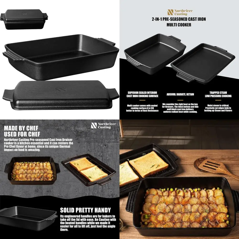 Предварительно приправленная чугунная голландская духовка, сковорода с крышкой, запеканка, прямоугольная сковорода для выпечки, набор кастрюль, 6 литров, 9x13 дюймов, посуда
Предварительно приправленная чугунная голландская духовка, сковорода с крышкой, запеканка, прямоугольная сковорода для выпечки, набор кастрюль, 6 литров, 9x13 дюймов, посуда