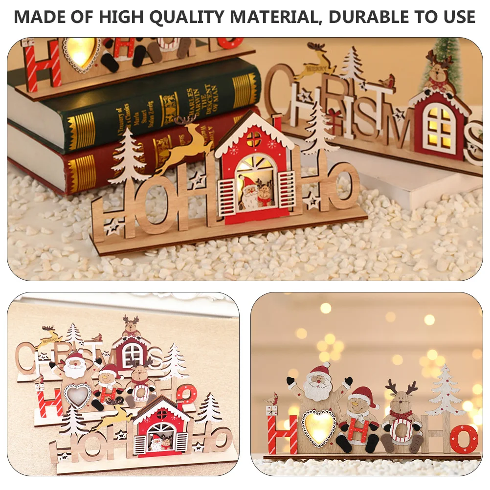 Wooden Christmas Decor Luminous Adornment Desktop Decorations Festive Atmosphere Material Beautiful Christmas Party
Wooden Christmas Decor Luminous Adornment Desktop Decorations Festive Atmosphere Material Beautiful Christmas Party