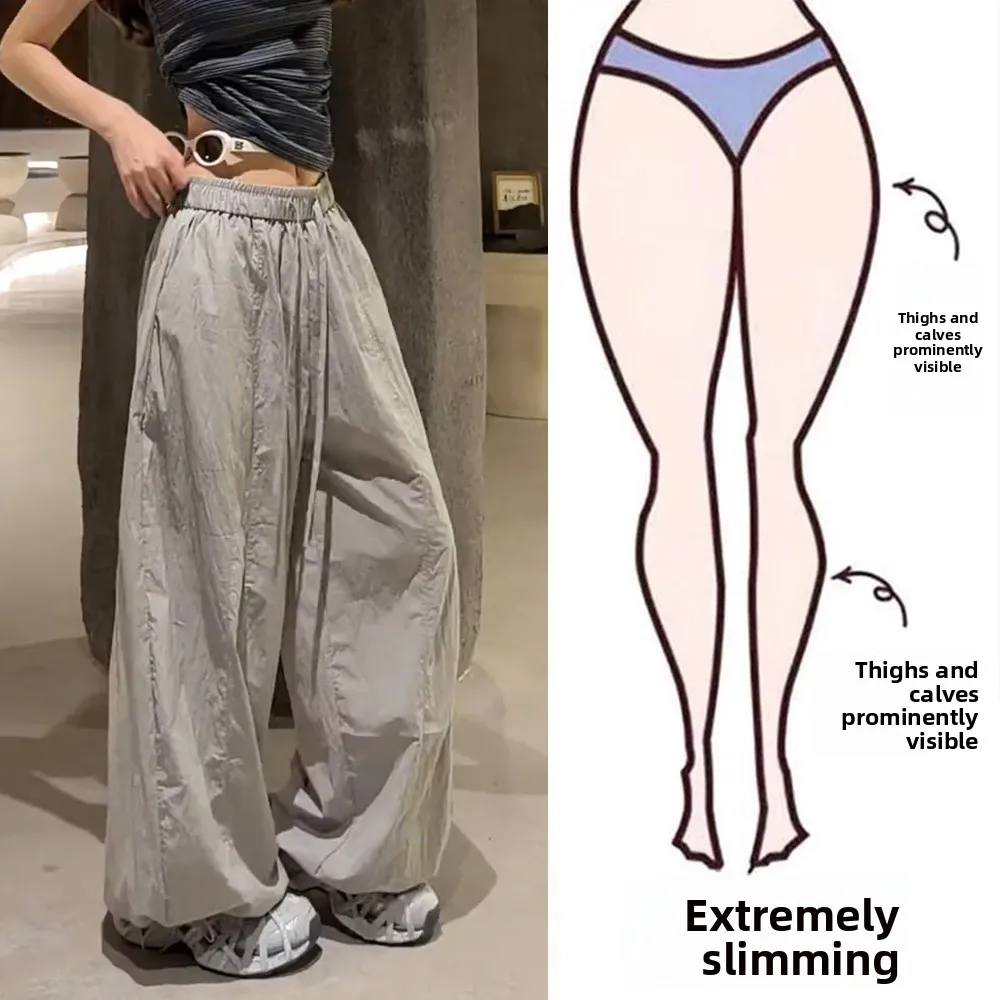 Gray Ice Silk Quick Dry Casual Pants Women Summer Large Size Loose Versatile Slimming Wide Leg Knife Pants Casual Style
Gray Ice Silk Quick Dry Casual Pants Women Summer Large Size Loose Versatile Slimming Wide Leg Knife Pants Casual Style