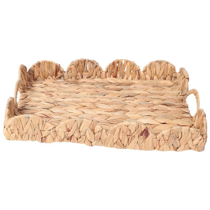 Latest Scalloped Edge Rectangle Serving Tray, Rectangle Serving Tray With Built-In Handles, Decoratve Tray For Coffee Table
Latest Scalloped Edge Rectangle Serving Tray, Rectangle Serving Tray With Built-In Handles, Decoratve Tray For Coffee Table
