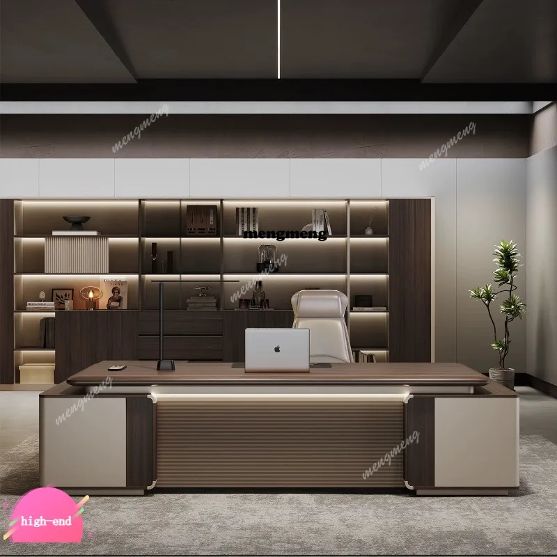 r134 Boss office desk and chair combination baking paint big desk president table light luxury blister high-end
r134 Boss office desk and chair combination baking paint big desk president table light luxury blister high-end