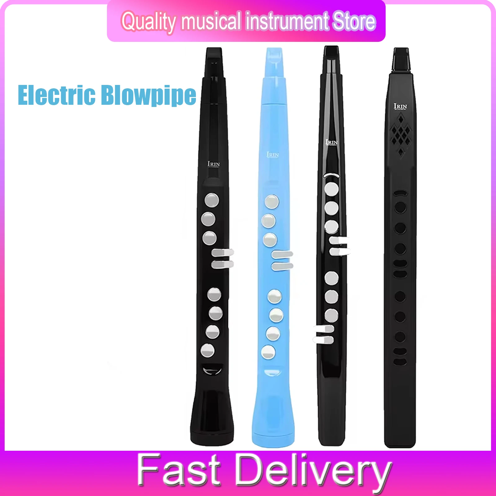 IRIN Electric Blowpipe Mini Electric Saxphone Flute Bluetooth Connection Pushbutton Removable Mouthpiece Electronic Instruments
IRIN Electric Blowpipe Mini Electric Saxphone Flute Bluetooth Connection Pushbutton Removable Mouthpiece Electronic Instruments