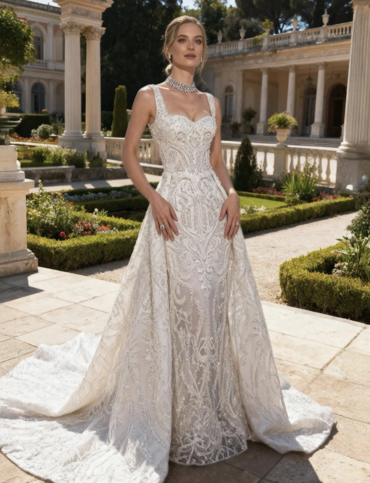 Elegant Square Collar Lace Vestido De Novia Luxury Appliques Customized Bridal Gowns Detachable Train Mermaid Robe de mariée
Elegant Square Collar Lace Vestido De Novia Luxury Appliques Customized Bridal Gowns Detachable Train Mermaid Robe de mariée