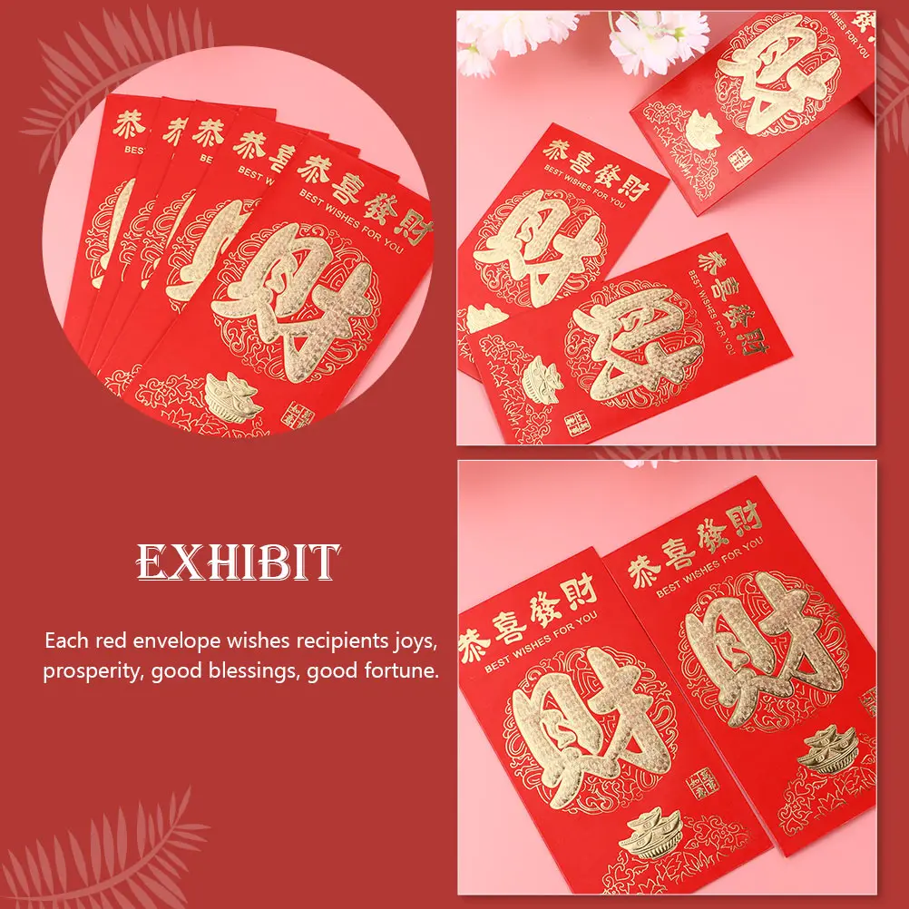 120 Pcs Bronzing Red Envelope China's Envelopes Packet for New Year Chinese Style Paper Spring Festival Packets Money
120 Pcs Bronzing Red Envelope China's Envelopes Packet for New Year Chinese Style Paper Spring Festival Packets Money