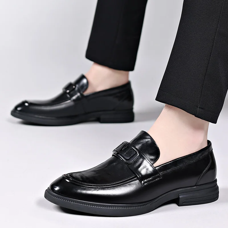 Men's Leather Shoes Genuine Leather One Pedal High-end Brand Wedding Groom Young Comfortable Work Doudou Men Men Loafers Shoes
Men's Leather Shoes Genuine Leather One Pedal High-end Brand Wedding Groom Young Comfortable Work Doudou Men Men Loafers Shoes